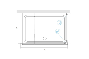 Душевой уголок Rgw Walk in 80х80 хром стекло прозрачное - 2