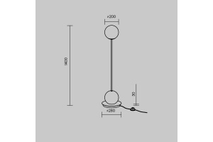 Торшер Maytoni MOD427FL-L20B3K - 2