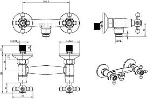 Смеситель Boheme Flora 294-FL для душа - 2