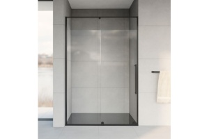Душевая дверь Vincea Arno 120 черная стекло прозрачное