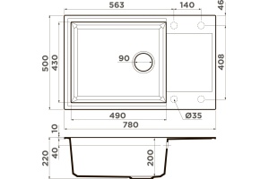 Мойка кухонная Omoikiri Sakaime leningrad grey (4993555) - 2