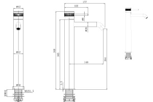 Смеситель для раковины Allen Brau Priority хром - 2