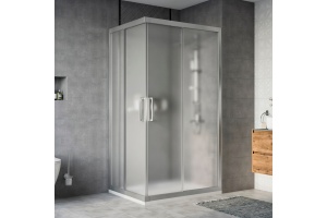 Душевой уголок STWORKI Карлстад DE019RC90110200 110x90 см профиль хром матовый, стекло матовое