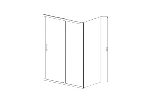 Душевой уголок Vincea Alpha 130х90 хром стекло рифленое - 2