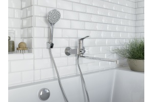 Универсальный смеситель STWORKI by Damixa Дублин HFDB95000 хром, однорычажный, с длинным изливом, настенный, латунь - 2