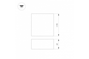 Встраиваемый светодиодный светильник Arlight DL-Grigliato-S90x90-12W Day4000 038335 - 2