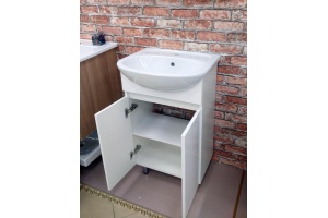 Тумба под раковину Misty Элегия 45 белая глянцевая - 2