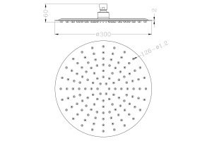 Верхний душ Rav Slezak 30х30 черный матовый - 2