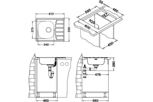 Мойка кухонная Alveus Zoom maxim 10 1100215 сатин - 3