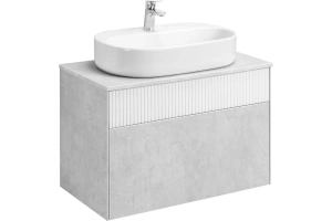 Комплект мебели Aquaton Марбл 80 белый-серый - 2