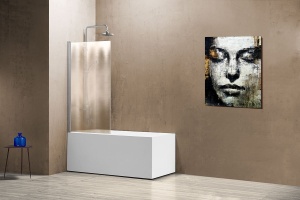 Шторка на ванну Vincea VSB-11800CH 80 см, профиль хром, стекло шиншилла - 2