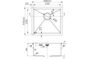 Мойка кухонная Zorg Inox R 4844 - 2