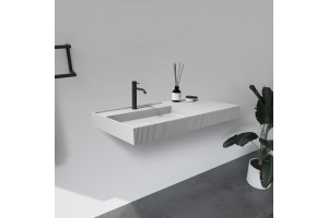 Раковина подвесная Abber Stein 120х48 белый матовый - 2