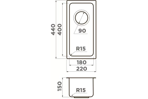 Мойка кухонная Omoikiri Tadzava нержавеющая сталь (4997112) - 2