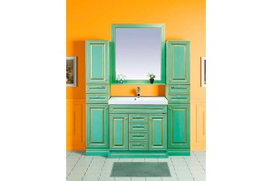 Мебель для ванной Misty Vena 90 салатовая, патина - 2