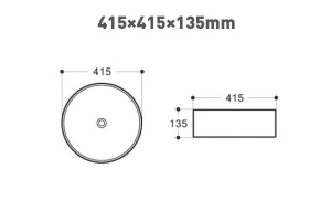 Раковина керамическая накладная AM140-T - 2