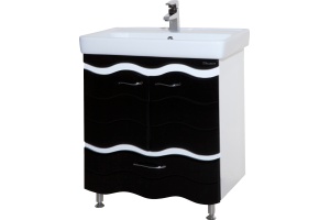 Мебель для ванной Bellezza Мари Волна 80 белая/черная - 3
