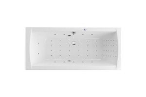 Ванна акриловая Excellent Aquaria Lux Nano 180х80 с гидромассажем белый - хром