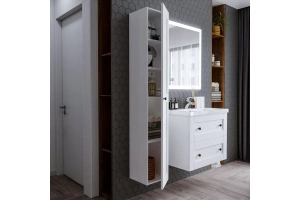 Шкаф-пенал Бриклаер Хелена 30х180 белый (4627125416392) - 3