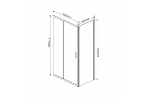 Душевой уголок Vincea Garda 160х80 хром стекло прозрачное - 2