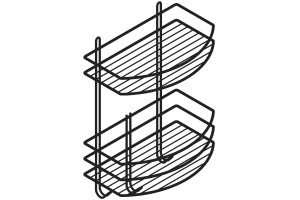 Полка DIWO Смоленск П16189 черный муар
