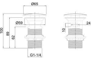Донный клапан для раковины Allen Brau Priority белый матовый - 2