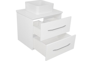 Тумба под раковину Misty Челси 80 белая глянцевая - 2