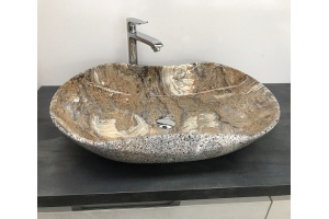 Раковина накладная CeramaLux MNC 66 см под камень/белый, серый (503)