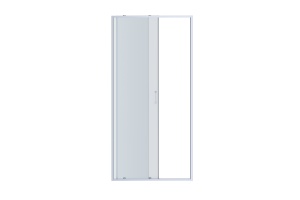 AQ ARI RA 12020CH Душевая дверь двухэлементная, раздвижная1200x2000 профиль хром, стекло прозрачное - 2