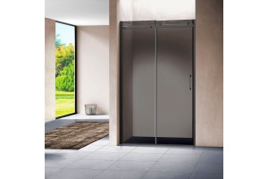 Душевая дверь в нишу Vincea Como VPS-1C120CGB 120 см, профиль черный, стекло тонированное - 2
