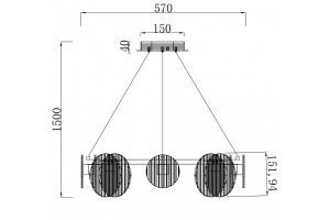 Подвесная люстра Stilfort Relux 4008/02/08P - 3
