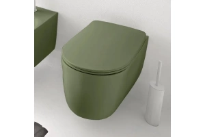 Крышка-сиденье Kerasan Nolita зеленый матовый/хром, с микролифтом (539111) - 2