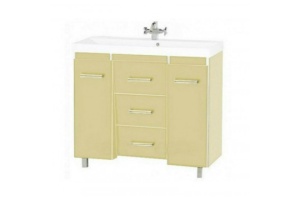 Тумба под раковину Misty Джулия Qvatro 105 бежевая глянцевая