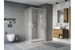 Душевой уголок STWORKI Карлстад DE019RC90110200 110x90 см профиль хром матовый, стекло матовое - 2