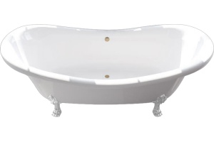 Ванна из искусственного камня Фэма Габриэлла 2 белая, белые ножки - 2