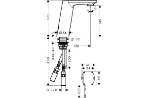 Смеситель для раковины Hansgrohe  хром (31100000) - 2