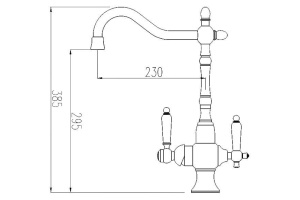 Смеситель Zorg Clean Water ZR 336 YF-50 BR для кухонной мойки - 2