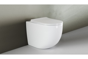 Унитаз приставной Ceramica Nova Mia с микролифтом, безободковый CN1810 - 2