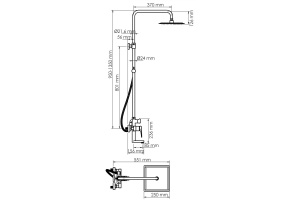 Душевая стойка Wasserkraft Glan A16701 - 2
