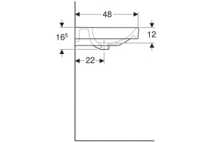 Раковина 48x60 Geberit Smyle Square 500.229.01.1 - 3