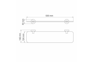 Asphe K-77724 Полка стеклянная - 3