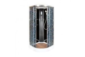 Душевая кабина Deto BM 100х100 с электрикой, хром (BM1510ELBLACK)
