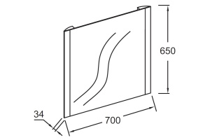 EB1471-NF Replique Зеркало с вертикальной светодиодной подсветкой и функцией антипар 70 см - 2