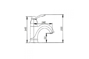 Смеситель для раковины Magliezza Grosso bianco бронза (50138-br) - 2