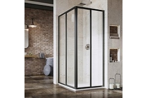 Душевая дверь Ravak Supernova SRV2-90 195 S 14V703O2Z1 профиль Черный стекло Transparent - 2