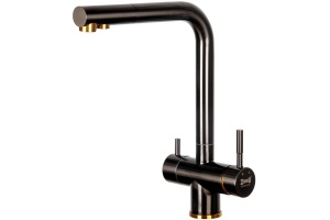 Смеситель Zorg Inox для кухонной мойки, бронза, графит SZR-7039 BR/GRAFIT