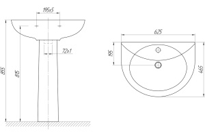 Раковина DIWO Ростов 0111 - 2