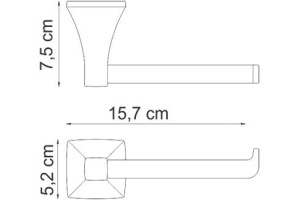 Держатель туалетной бумаги Wasserkraft Wern K-2596 - 3
