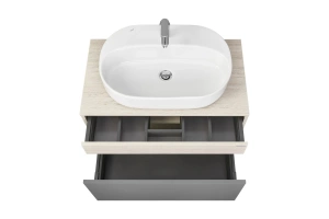 Тумба с раковиной Aquaton Лофт Урбан 80 светлое дерево-серый - 3