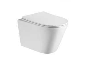 Унитаз подвесной ABBER Bequem белый с сиденьем (AC1102)